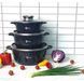 Набір каструль Higher Kitchen НК-301 із гранітним антипригарним покриттям 8 предметів НК-301 фото 10