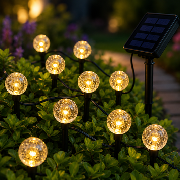 Садовий світильник garden light з сонячною панеллю / Кулясті ліхтарі для саду з бульбашками Solar / Світлодіодна LED-гірлянда для саду sp10504 фото
