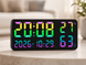 Годинник GH0750 RGB настінні, настільний / годинник з пультом на USB / Годинник календар, будильник, t&deg;, вологість M17853 фото 1