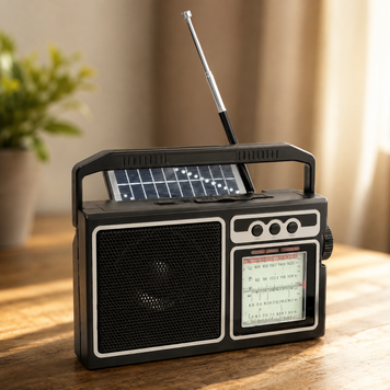 Радіоприймач GOLON RX-BT319S SOLAR з Bluetooth, USB, TF-картою та сонячною панеллю 5 Вт sp9156 фото