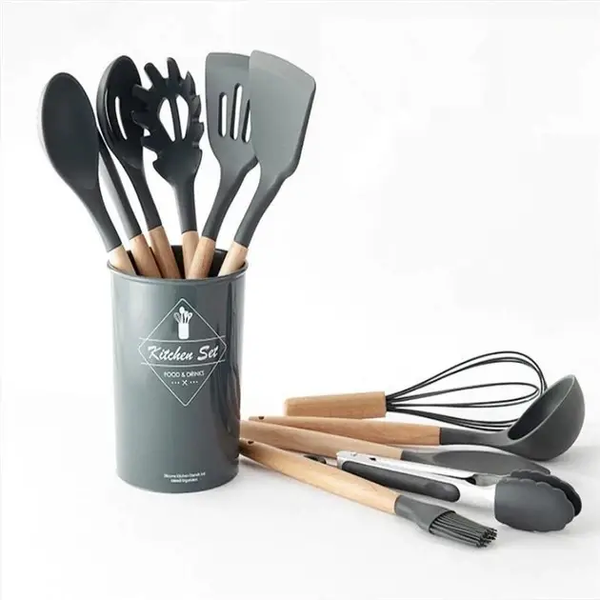 Набір кухонного приладдя силіконовий Kitchen Set RB-2239 червоний (12 предметів) RB2239\3 фото