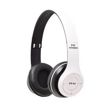 Білі Бездротові Навушники Wireless P-47 Bluetooth + MicroSD + FM Радіо 201444012 фото