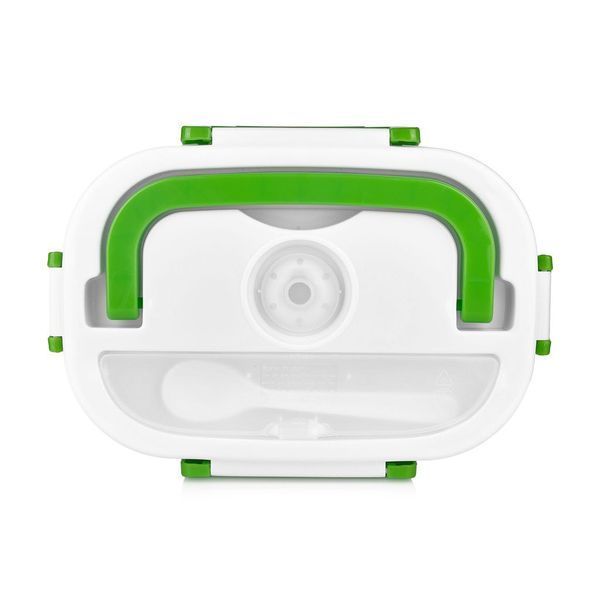Ланчбокс з підігрівом їжі 12V Electric lunch box / Ланч-бокс від прикурювача Зелений pr65638435/2-2 фото