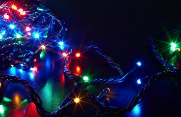 Світлодіодна Гірлянда нитка 101 led RGB різнокольорова (чорний провід) 9 м sa0.95*5432174 фото