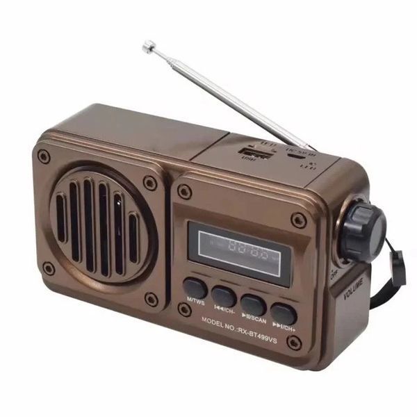 Радіоприймач Golon RX-BT499 VS Bluetooth, USB, microSD, TWS, сонячна панель, Power Bank sp8155 фото