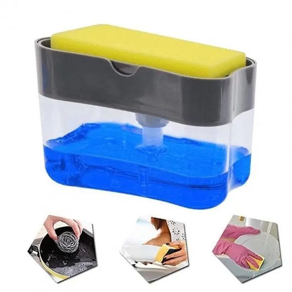 Диспенсер для миючого засобу натискний Soap Pump Sponge Caddy G88852101 фото