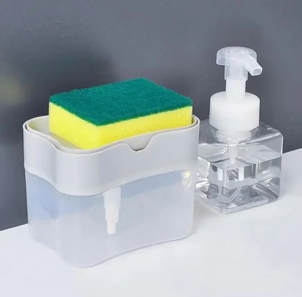 Диспенсер для миючого засобу натискний Soap Pump Sponge Caddy G88852101 фото