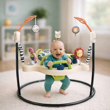 Ігровий центр, що розвиває, дитячий джемпер Fisher-Price Jumperoo Baby Activity Center Бежевий 5094773/1 фото