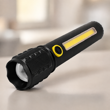 Ліхтарик ручний Bailong BL-C63 USB / Ліхтар потужний алюмінієвий водозахищений з USB / Ліхтар світлодіодний ручний зі зумом 2018290 фото
