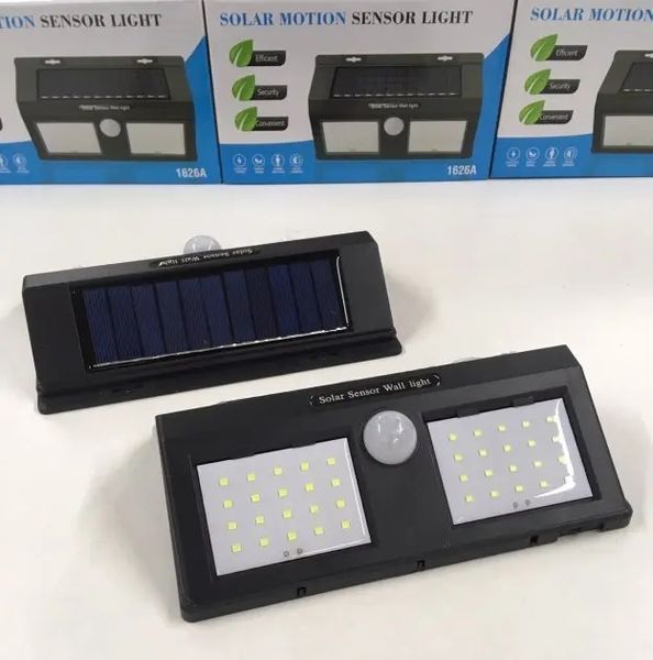 Подвійний Світильник сонячна панель із датчиком руху Solar Sensor Wall Light 1626A 22600542 фото