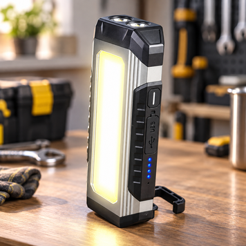 Акумуляторна лампа з функцією powerbank 4000 мАh / Ліхтарик акумуляторний із зарядкою від Type-C / Робоча лампа K586 з Power Bank As586 фото