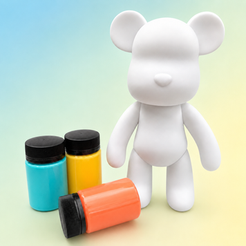33см Флюїдний ведмедик DIY Creative Fluid Bear з фарбами 3 шт / Набір розмальовка для творчості ведмежа 2357218r4/2 фото