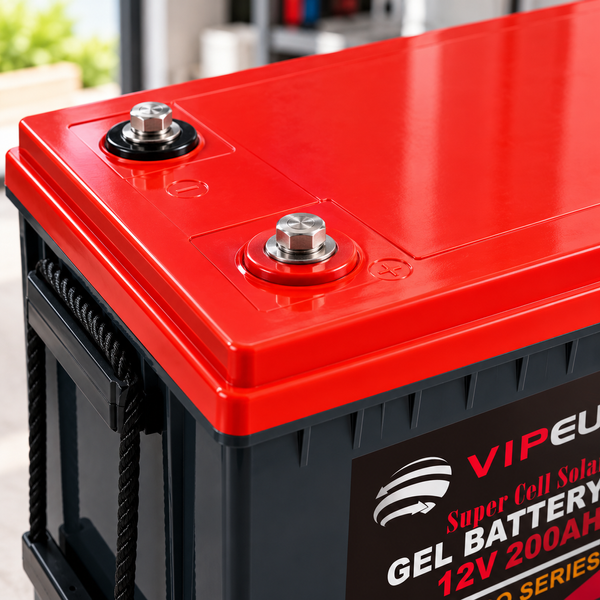 Акумулятор VIPEURONET 12V 200Ah ECO Series / Гелевий акумулятор для сонячних енергосистем, систем резервного живлення VIP-EURONET фото