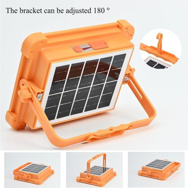 Акумуляторний прожектор із сонячною панеллю 100W / Світлодіодний Solar LED ліхтар 2400mAh 2019938 фото