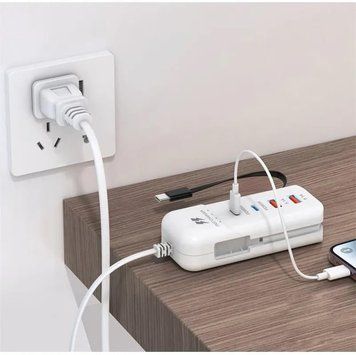 Швидкий зарядний пристрій 66 Вт, 2 USB-порти та 2 PD-порти, Type-C / Компактна, багатофункціональна, потужна зарядна станція 24420131 фото