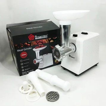 М'ясорубка електрична domotec r3391 2000w, компактна м'ясорубка для дому, м'ясорубка 3 в 1 2019326 фото