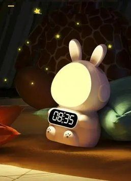 Дитячий годинник із будильником Кролик Rabbit clock with LIGHT WHITE 2127637 фото