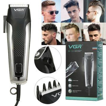 Машинка для стрижки волосся VGR V 120 / Професійна машинка для стрижки + 8 насадок та ножиці sp8817 фото