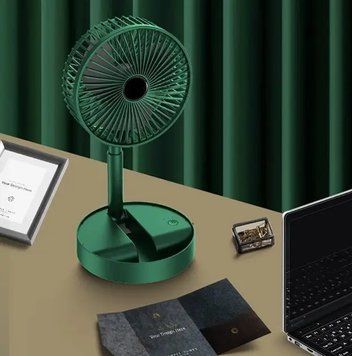Портативний міні вентилятор для дому Telescopic Folding Fan Складаний настільний вентилятор із USB зарядкою 123222 фото
