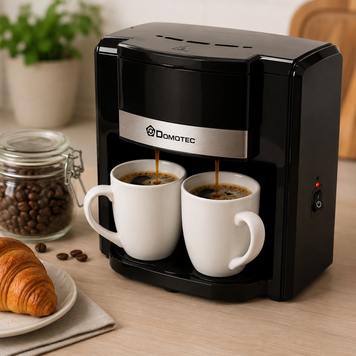 Кавоварка Domotec MS-115 / Кавоварка електрична + ложка для кави 2 чашки 420 мл S-MS-115 фото
