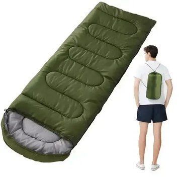 Зимовий спальний мішок ковдру з капюшоном 2,1*0,75 см 400г/м.кв. ME11120 фото