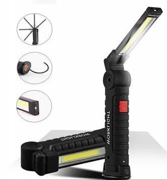 Акумуляторний ліхтар лампа світильник WORKLIGHT W-52 складаний (від USB/з МАГНІТОМ/з гачком) 540540450 фото